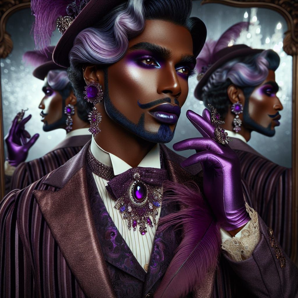 A glamorous  purple and blue
