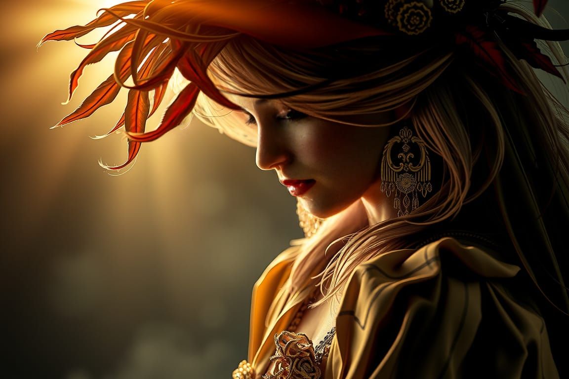 In the silence, she unravels moments, sifting through the te...