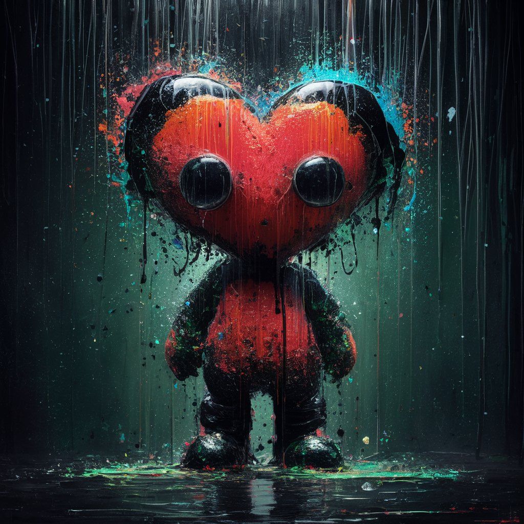 Lonely heart under the rain