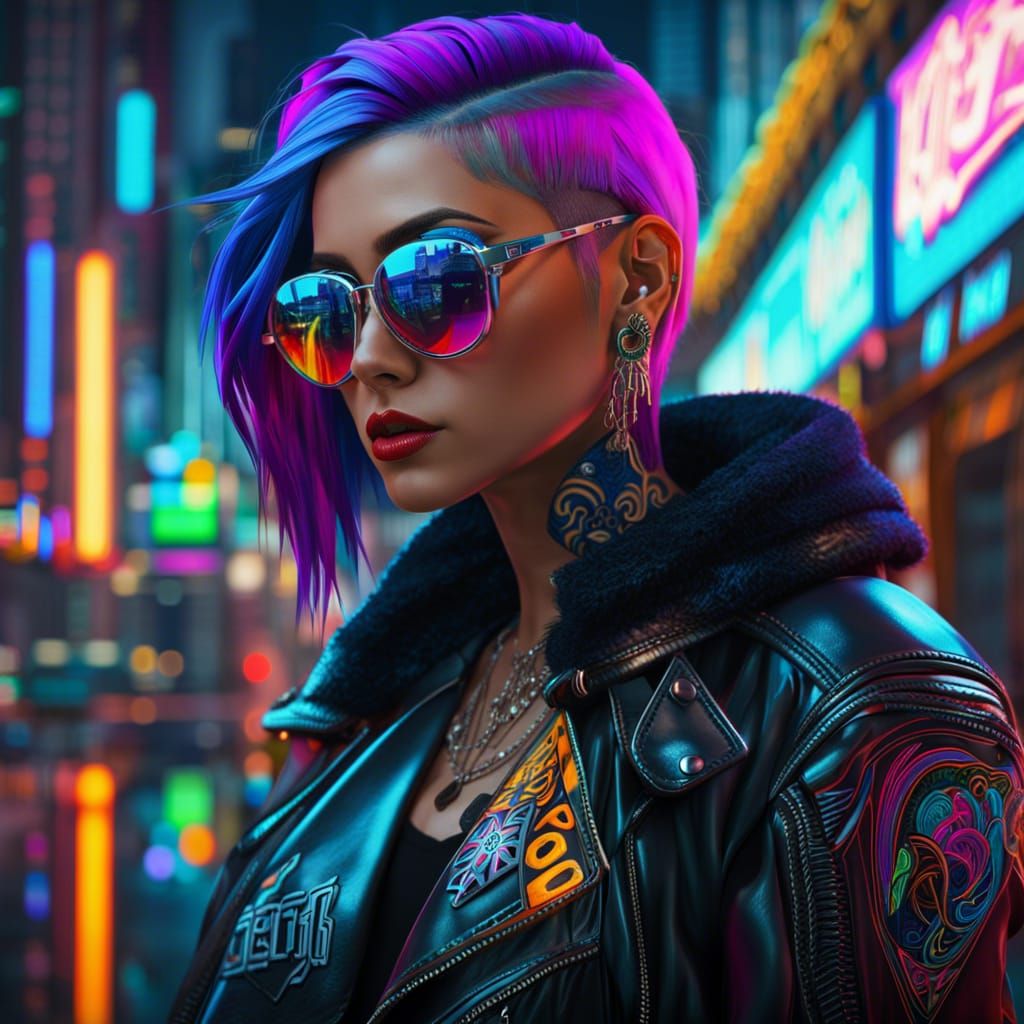 Cyberpunk 2077 Girl Glasses 4K Wallpaper #3.1971