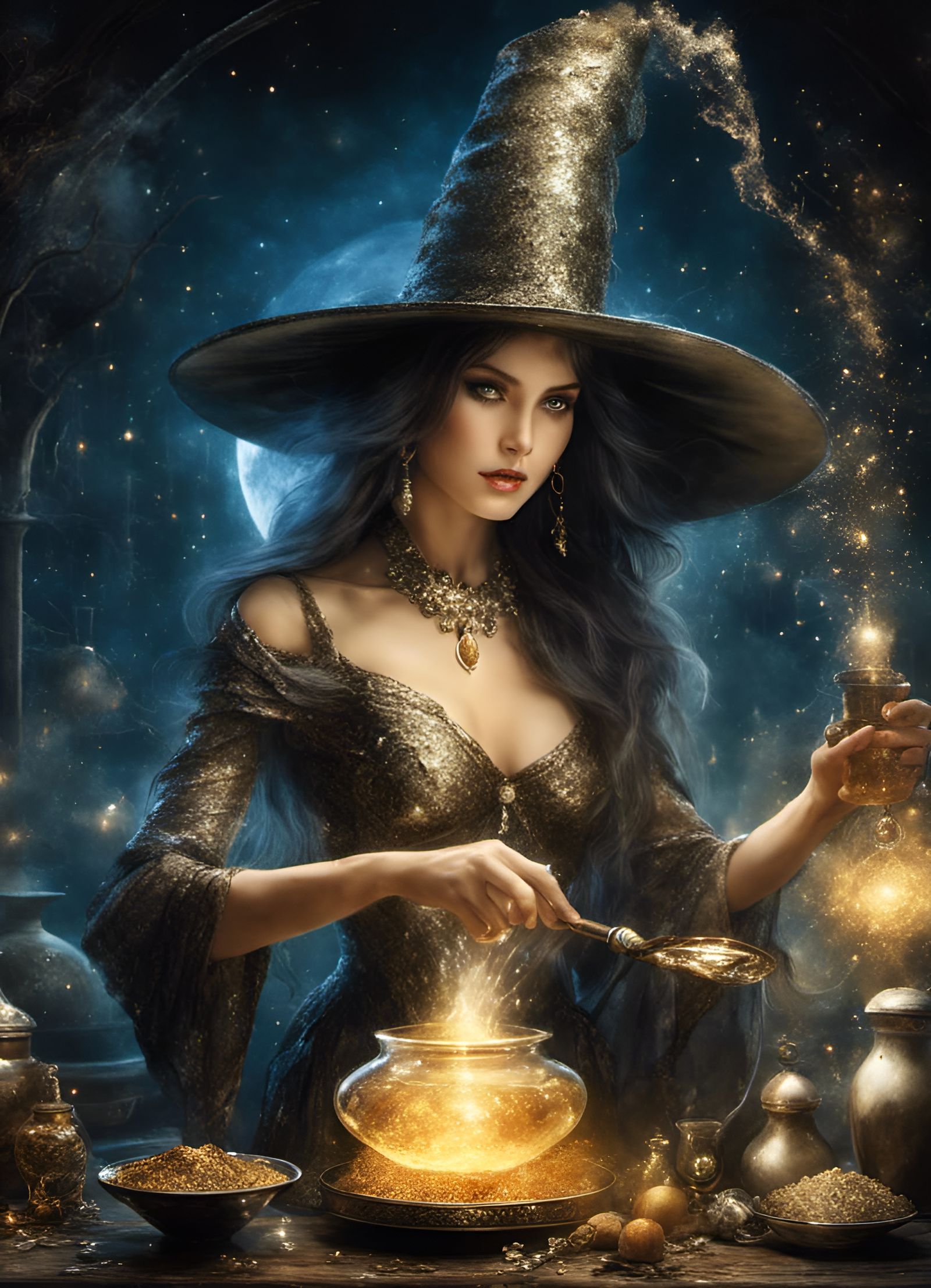 Glitter witch