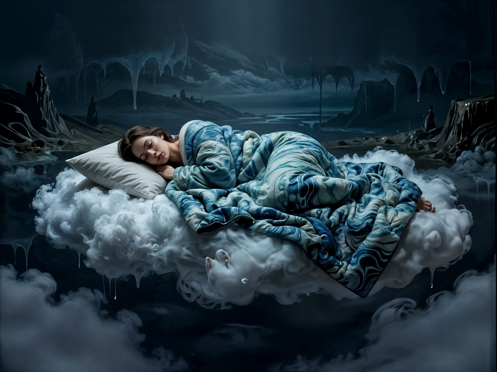 Sleeping on a Cloud as the World Melts Away   by @KBunny001