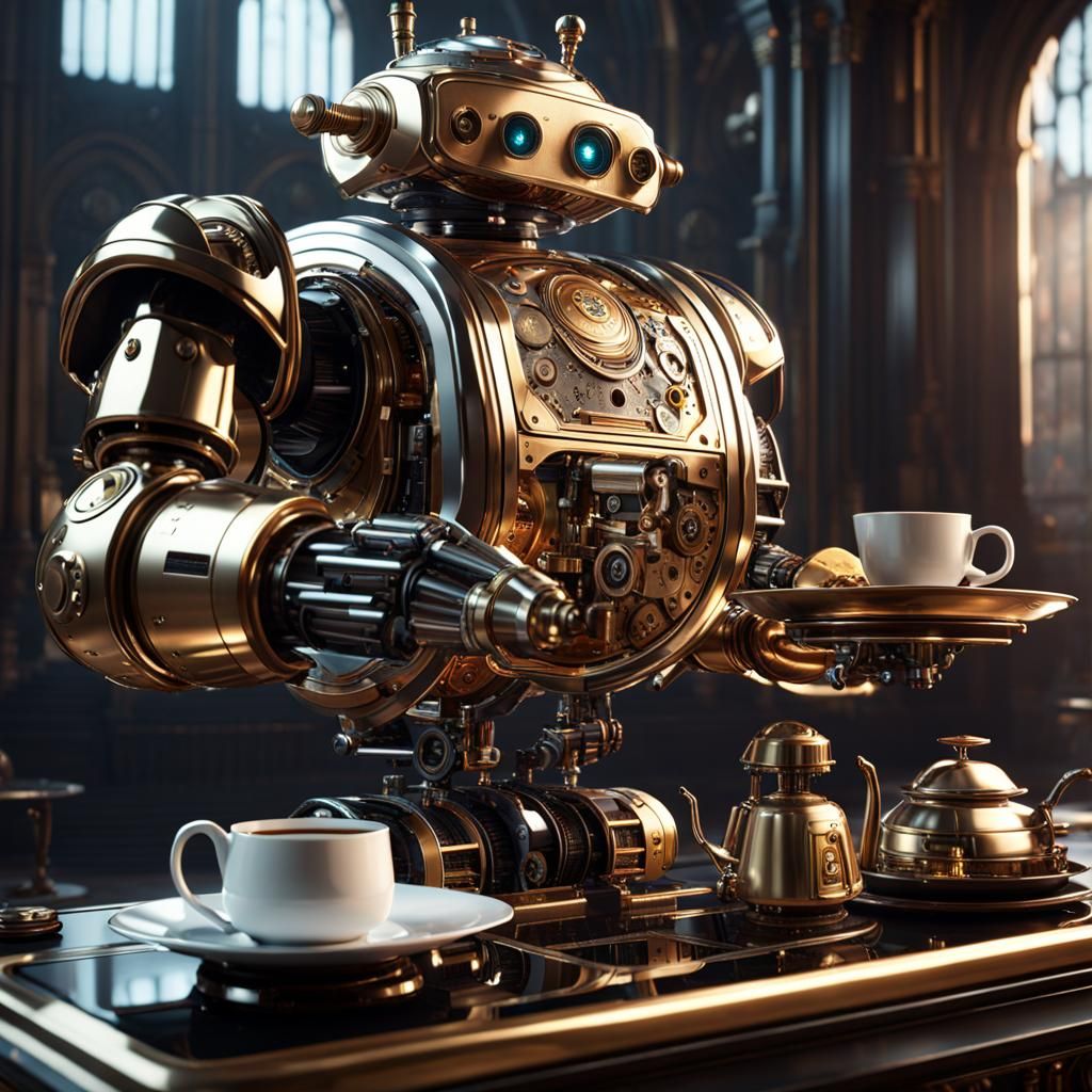 Steampunk butler  by @Laevos