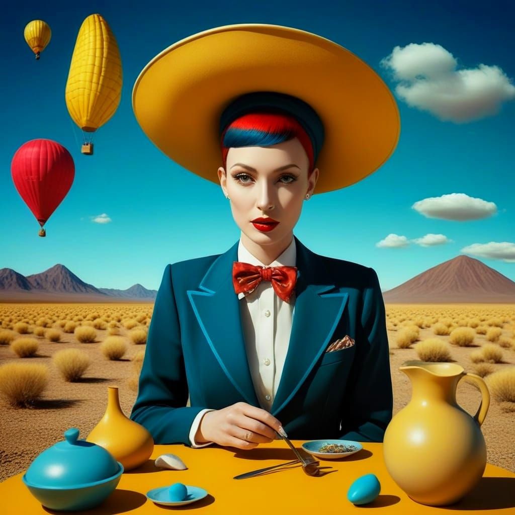 Elegant Lady in Dreamlike Surroundings