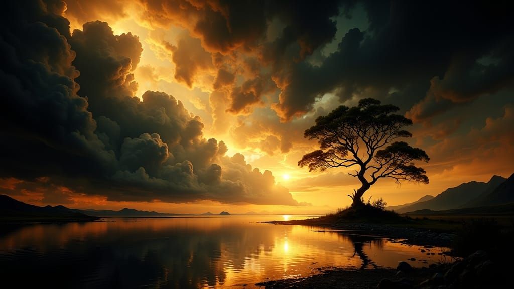 <lora:SumnerVision2:1.0> <lora:hyperkraximalismus:1.0> <lora:divineOil:1.0> <lora:Akimora:1.0> A dramatic ...  by @hdw1948