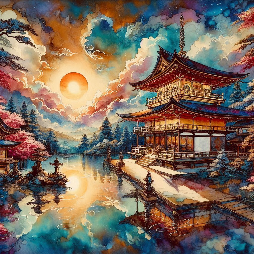 Twilight over Kiyomizu  by @Astral_Fairy