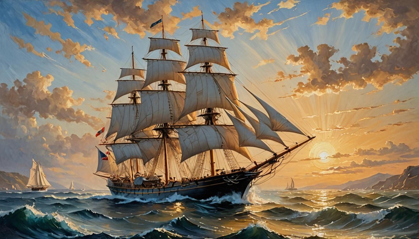 Sailing Ship   by @Textured Color