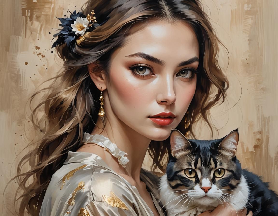 Portrait with my cat