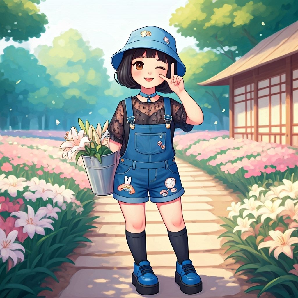 Cute me in summer garden