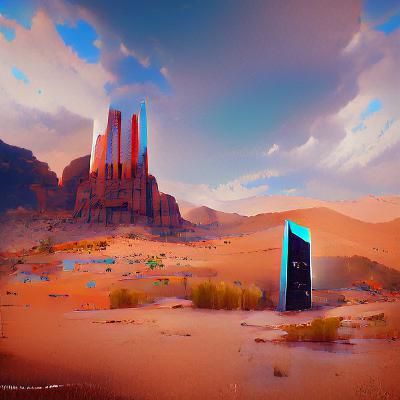 Monolith in the desert
