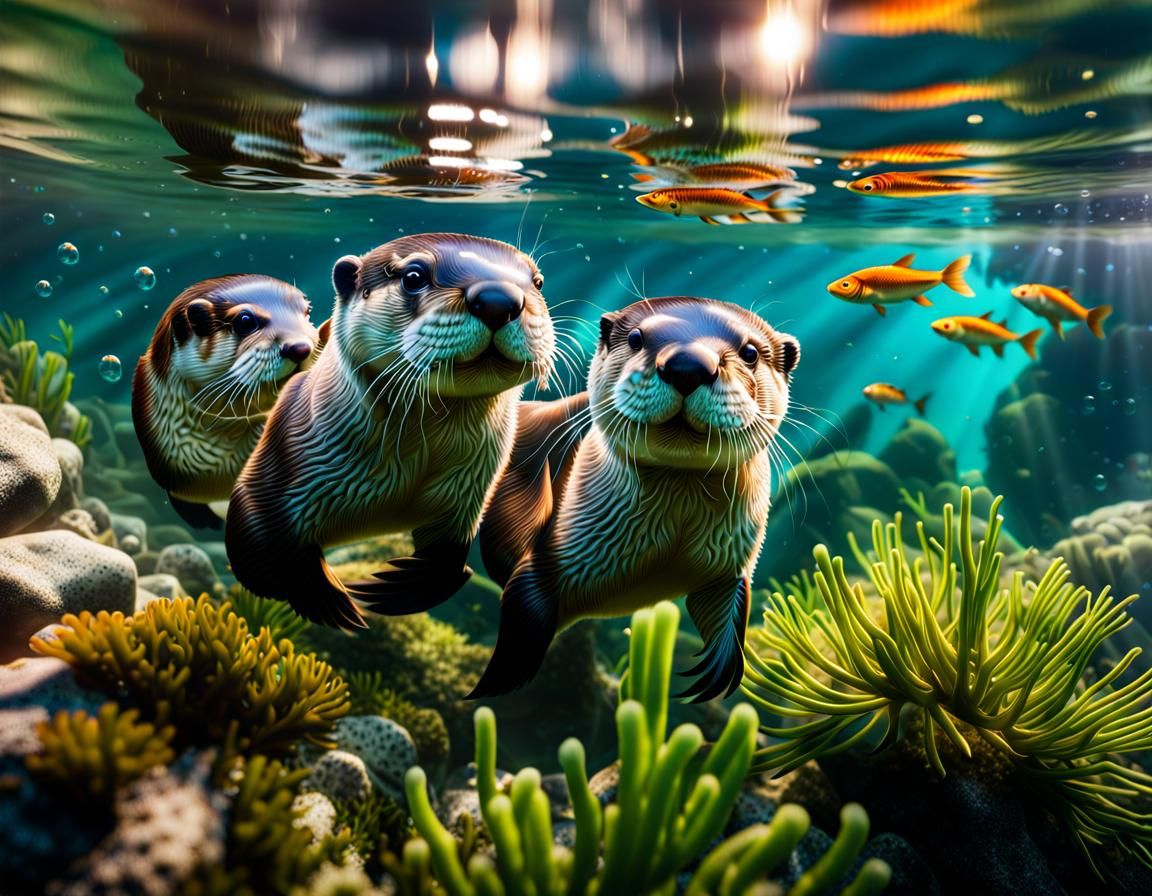 Otter Gang  by @Cyclon