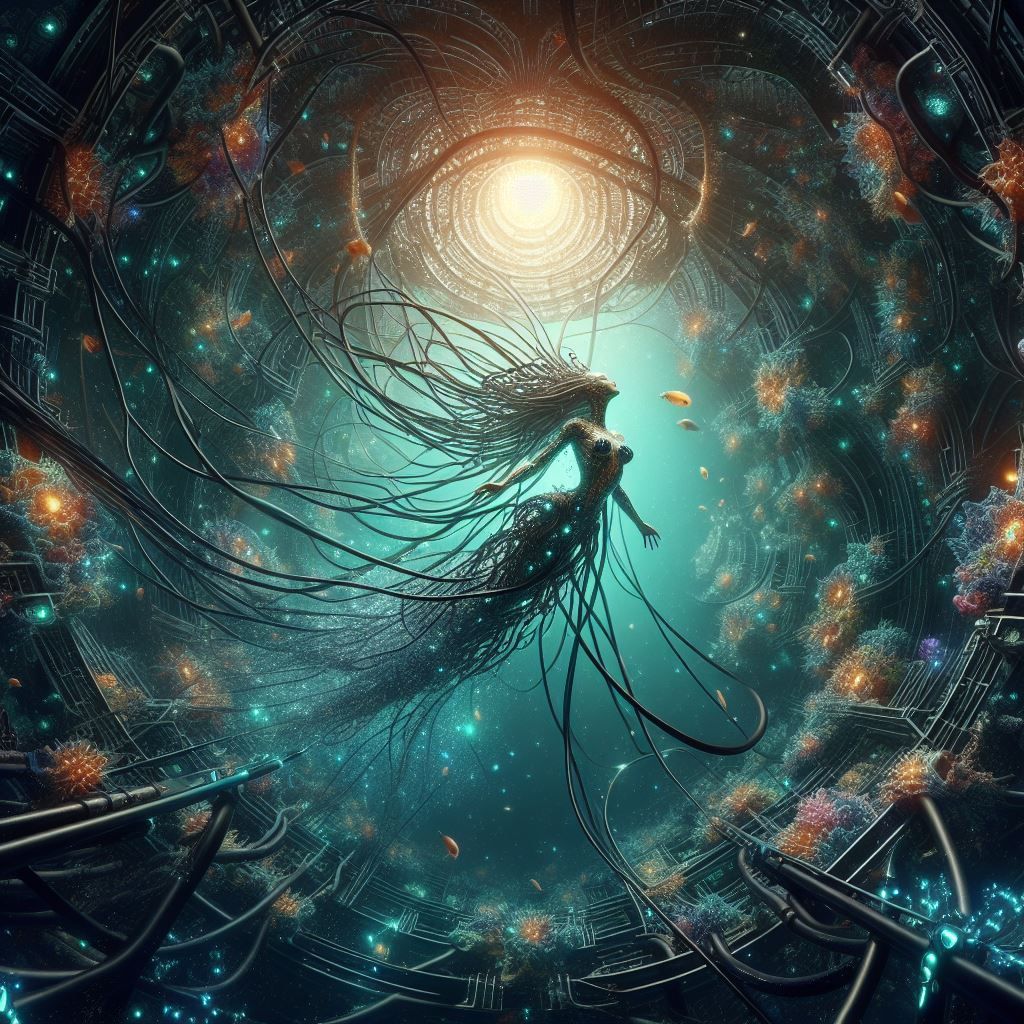 Cyborg Mermaid Recharging