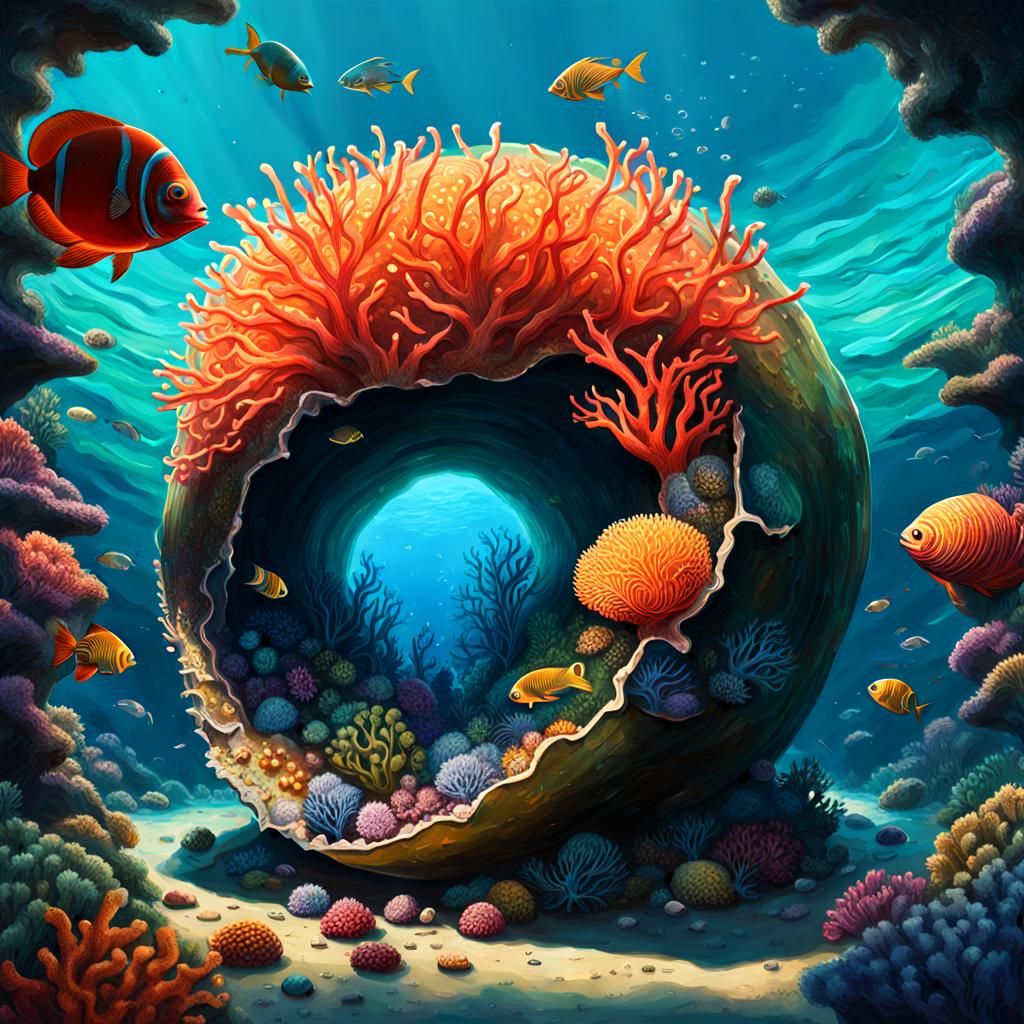 Coral reef shell  by @Art de point