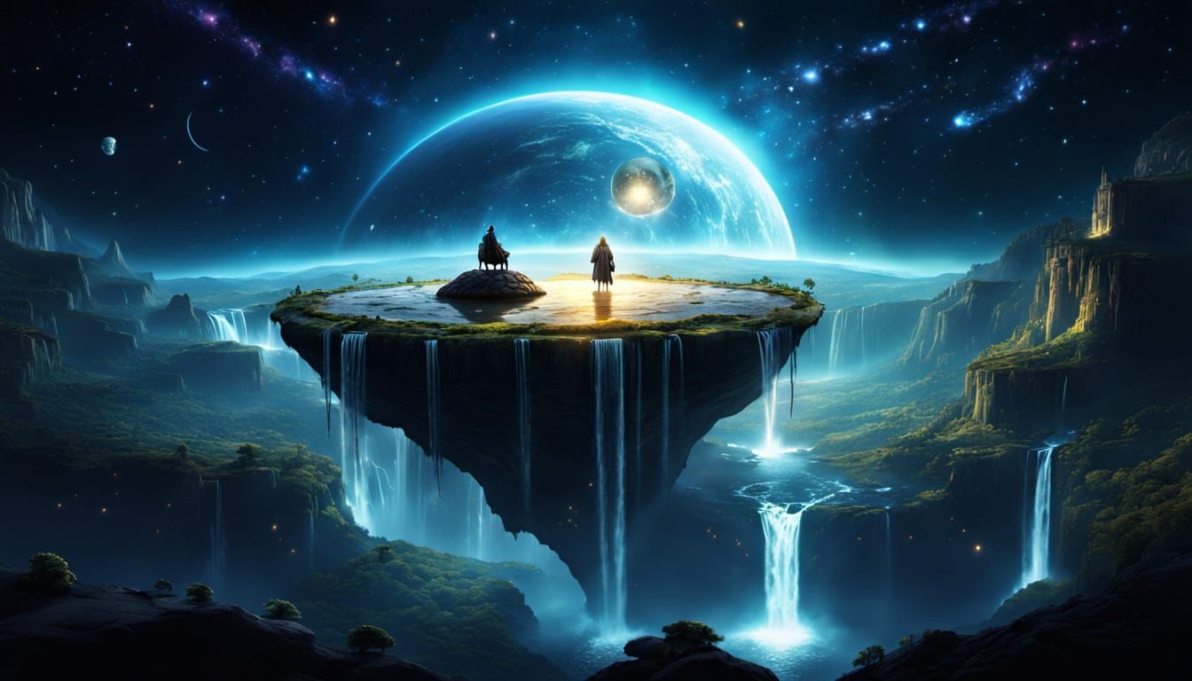 Floating island watefall  by @Being33