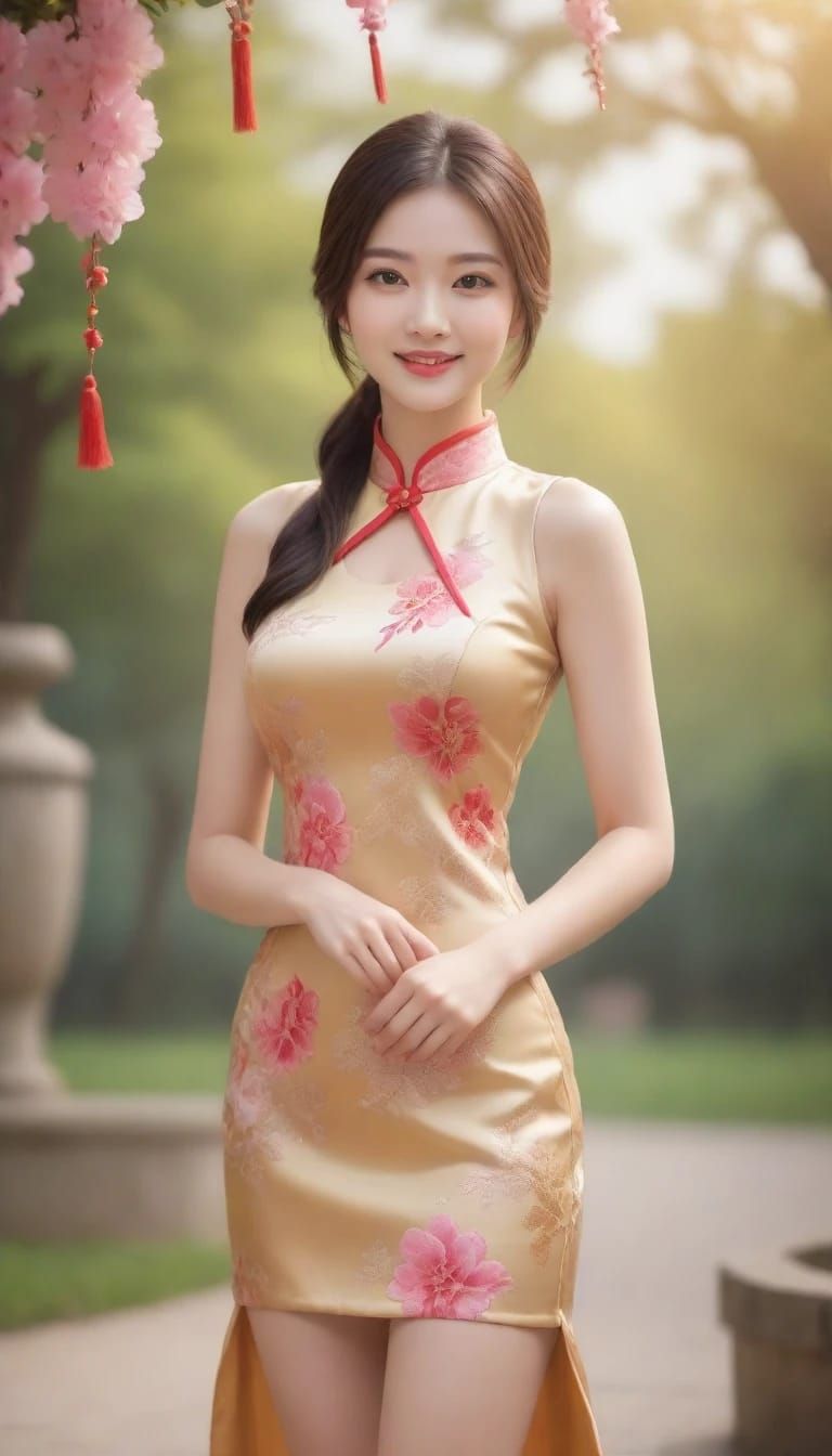 Lady in qipao