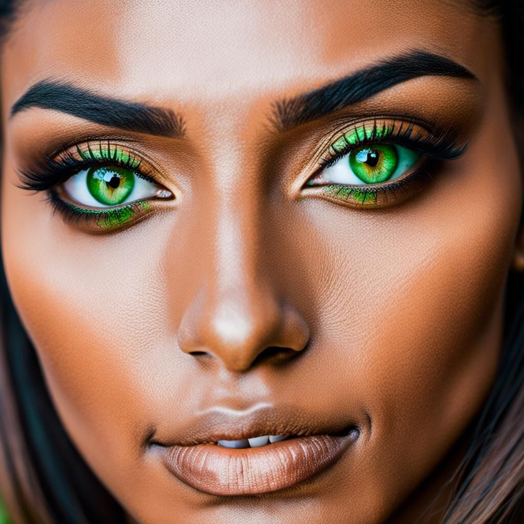 Green eyes - AI Generated Artwork - NightCafe Creator