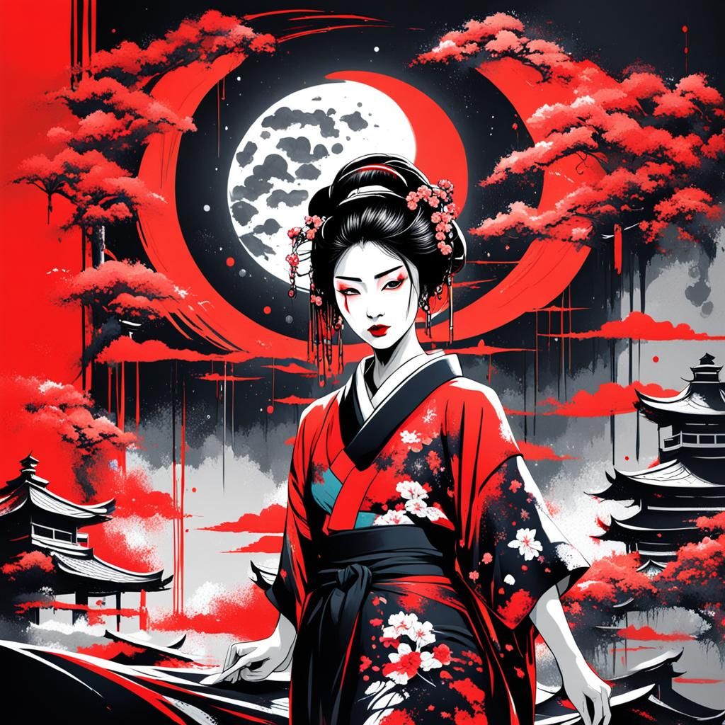 Geisha - AI Generated Artwork - NightCafe Creator