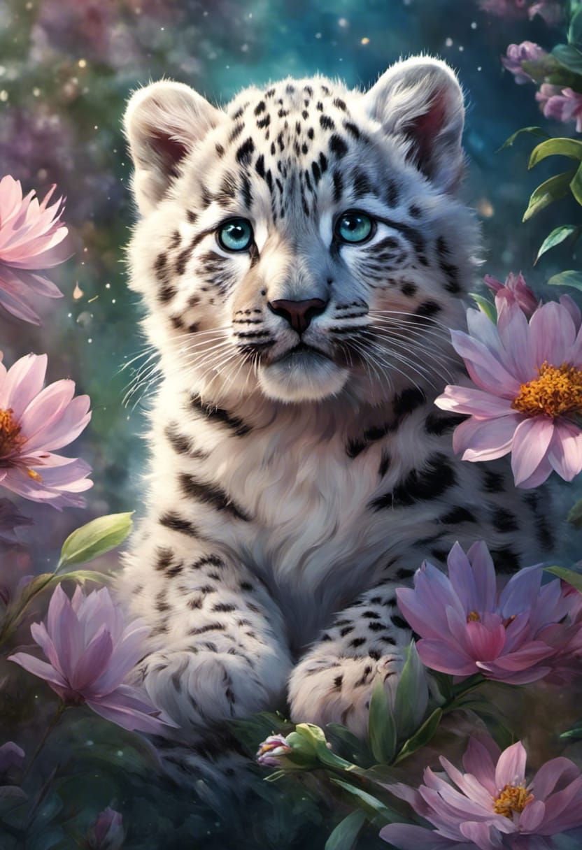 Snowball the little snow leo ♡  by @Ever More