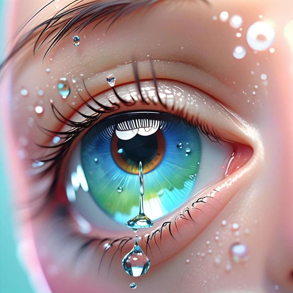 Dewdrop on Komi: Vibrant 3D Anime Art