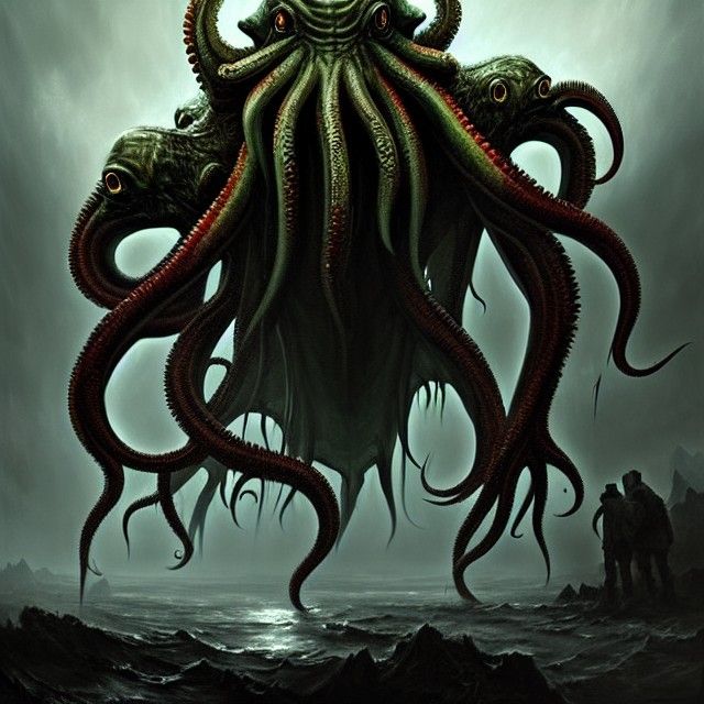 Cthulhu.... - AI Generated Artwork - NightCafe Creator