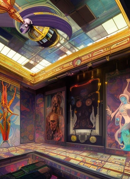 Ornate Space Station Salutes in Hyperrealistic Style