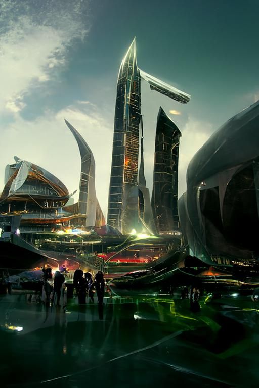 Sci-fi futuristic fantasy collosseum by Alayna Danner Dang My Linh Alyn ...