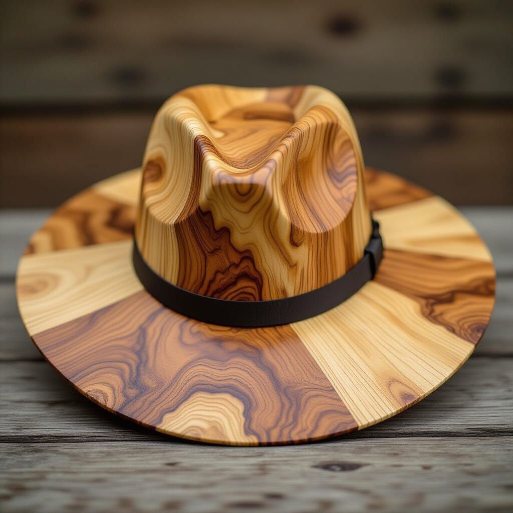 A wooden wide-brimmed hat  by @Lyguo