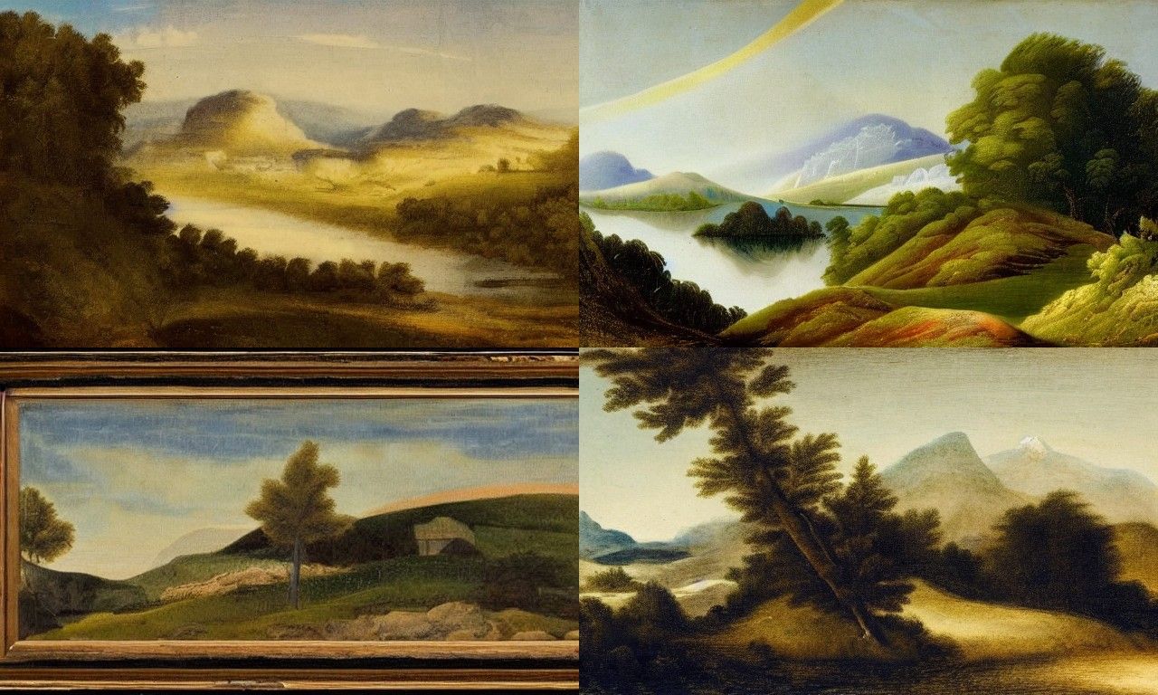 Landscape in the style of Aestheticism