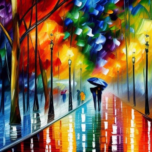 Central Park in the Rain  by @s0ckpupp3t