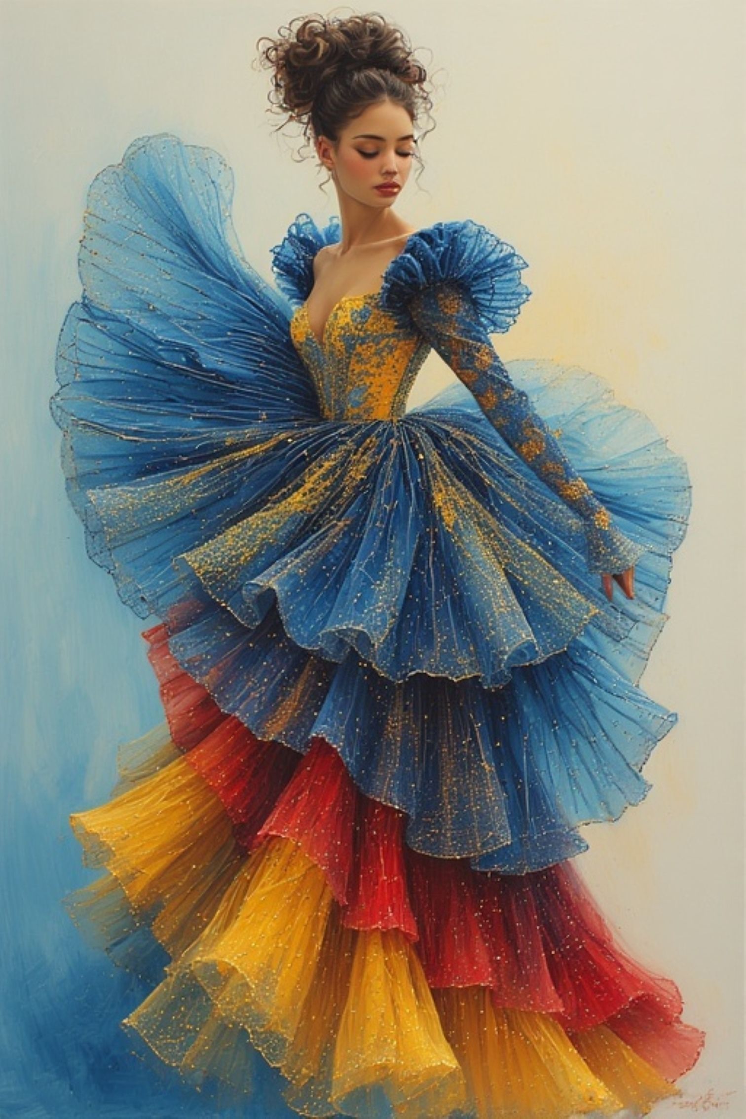 A model elegantly posing