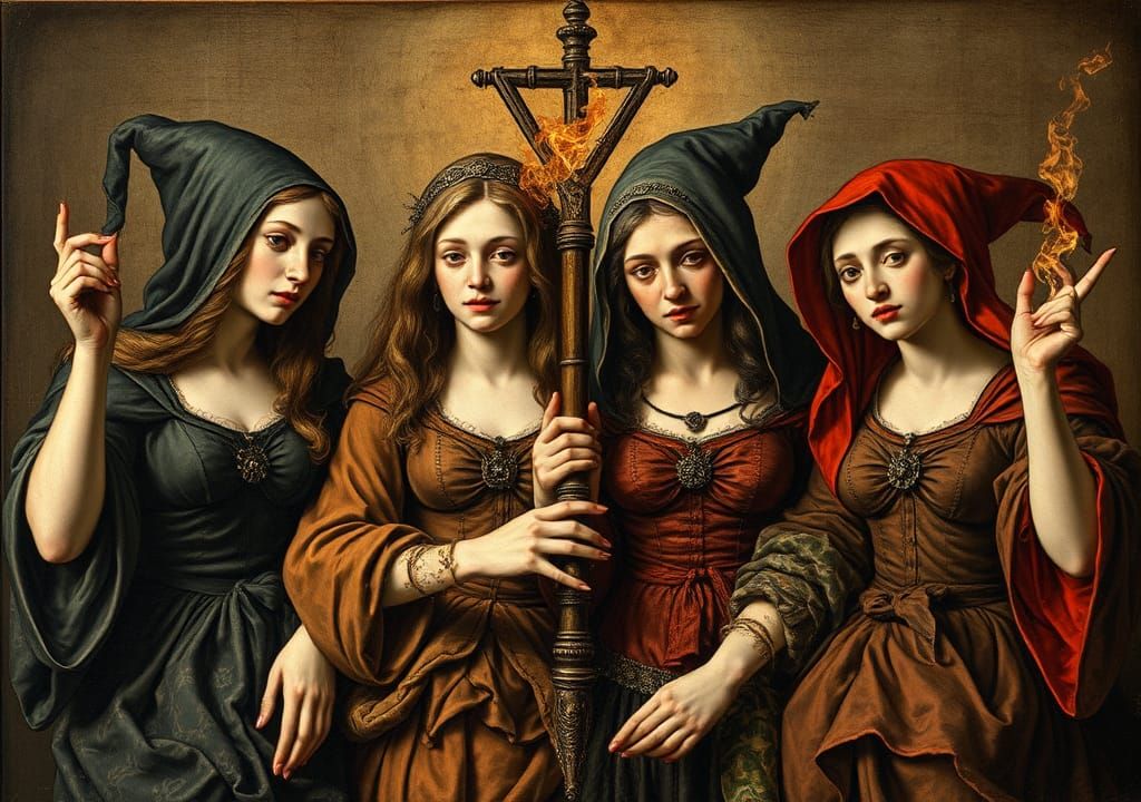 Bild angelehnt an das Werk „Vier Hexen“ von Dürer.  #2