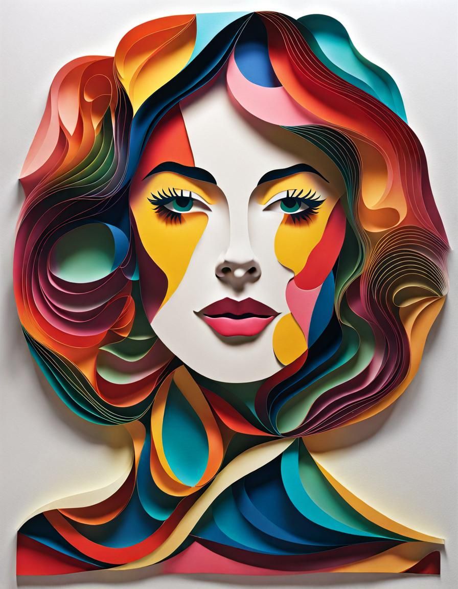 Papercut Portrait AI Generated Artwork NightCafe Creator