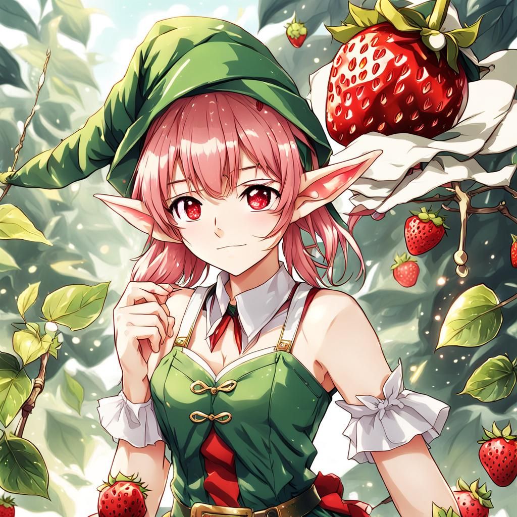 cute hot srawberry girl elf cute