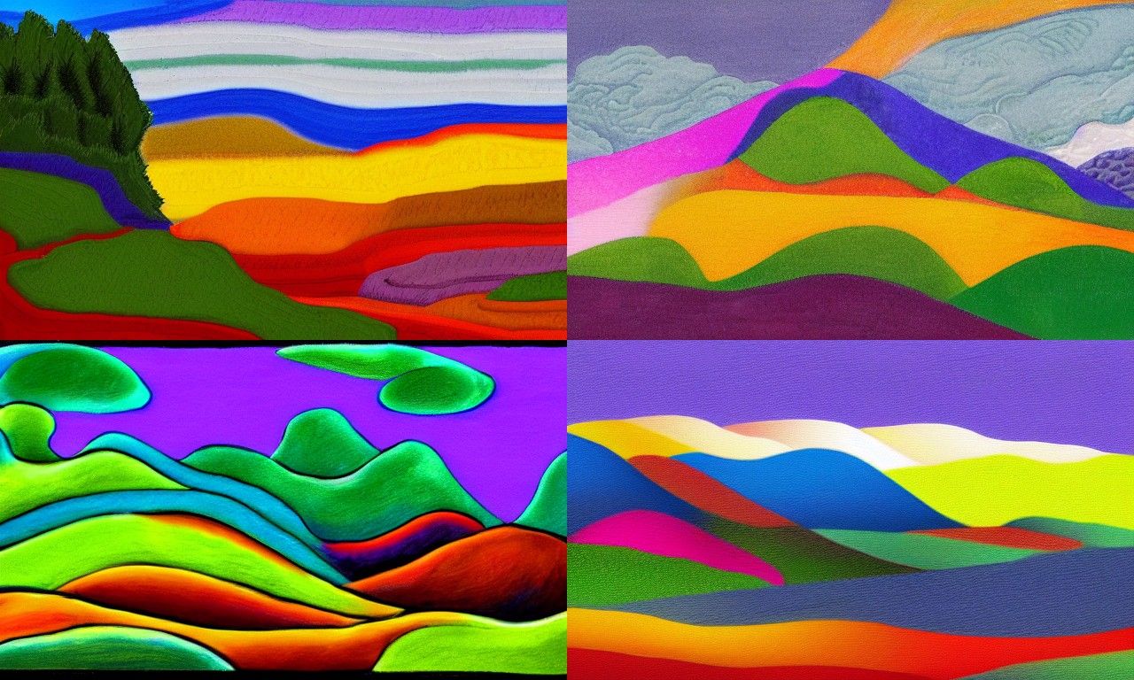 Landscape in the style of Synchromism