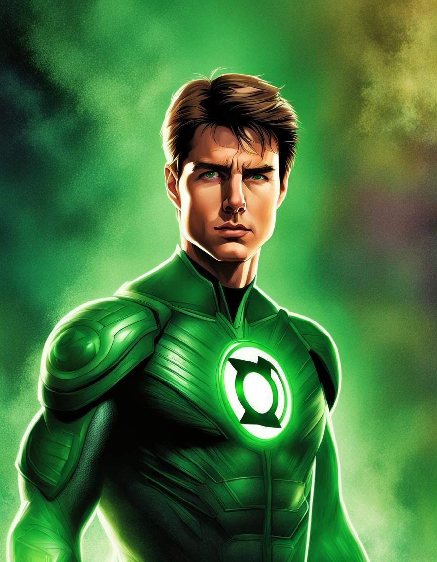 Young Tom Cruise as Hal Jordan/Green Lantern - AI Generated Artwork ...