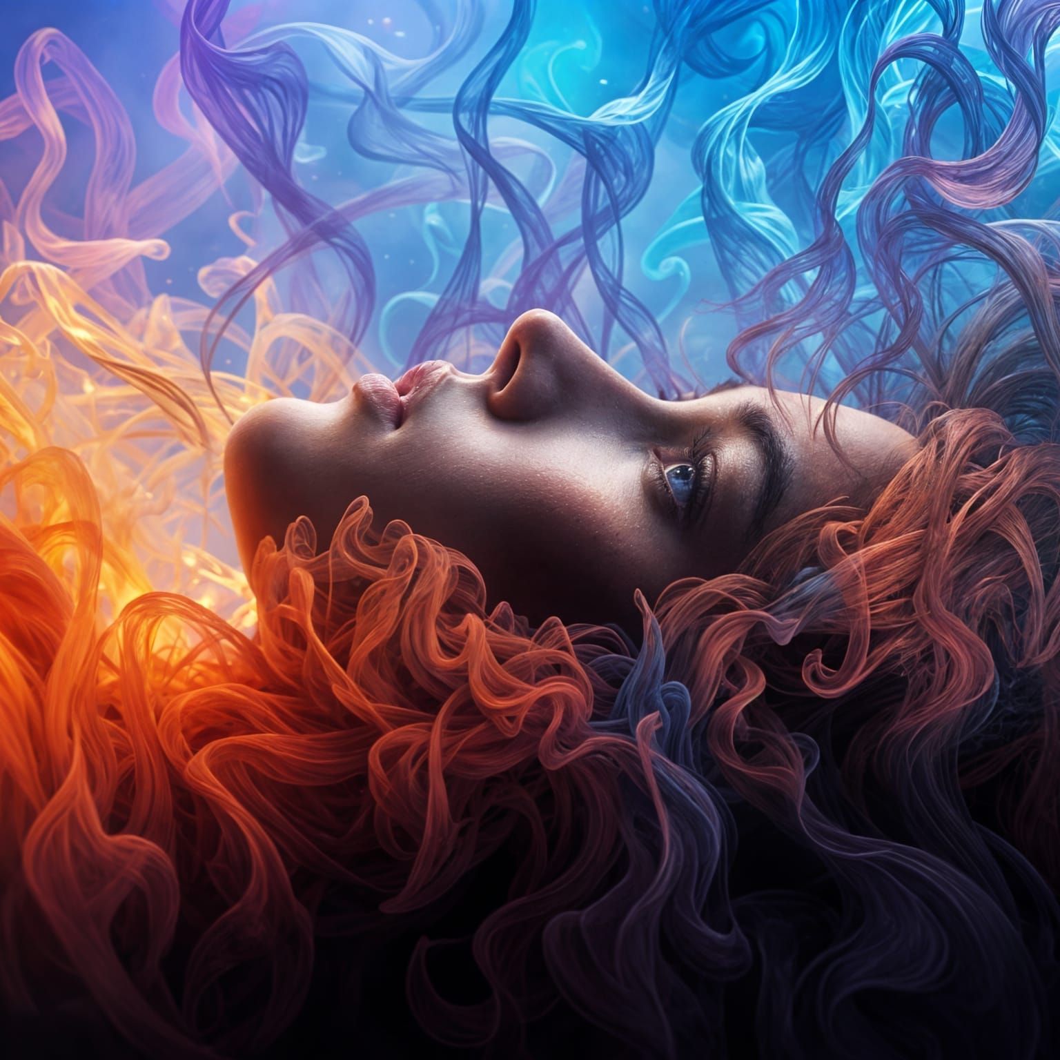 Vibrant Smoky Goddess Profiled in Dreamlike Detail