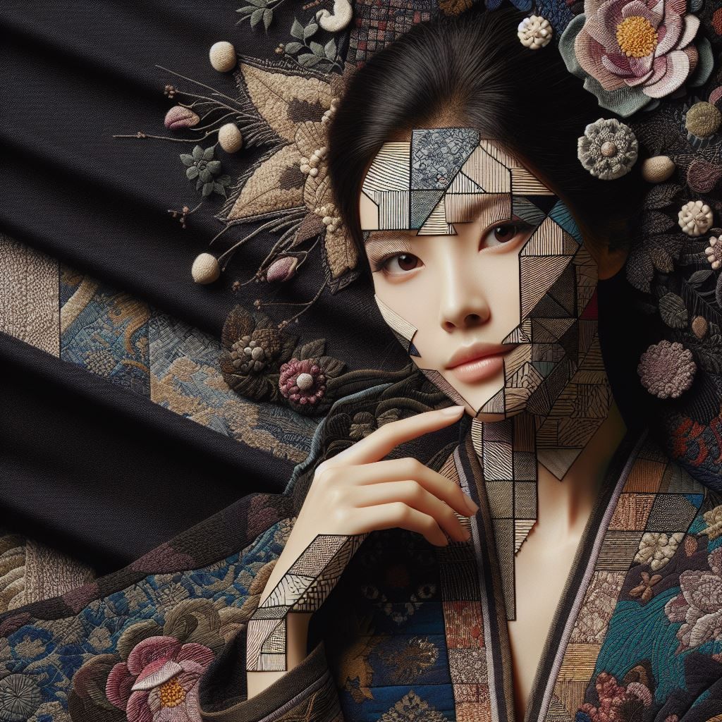 A Woman - Textile Art