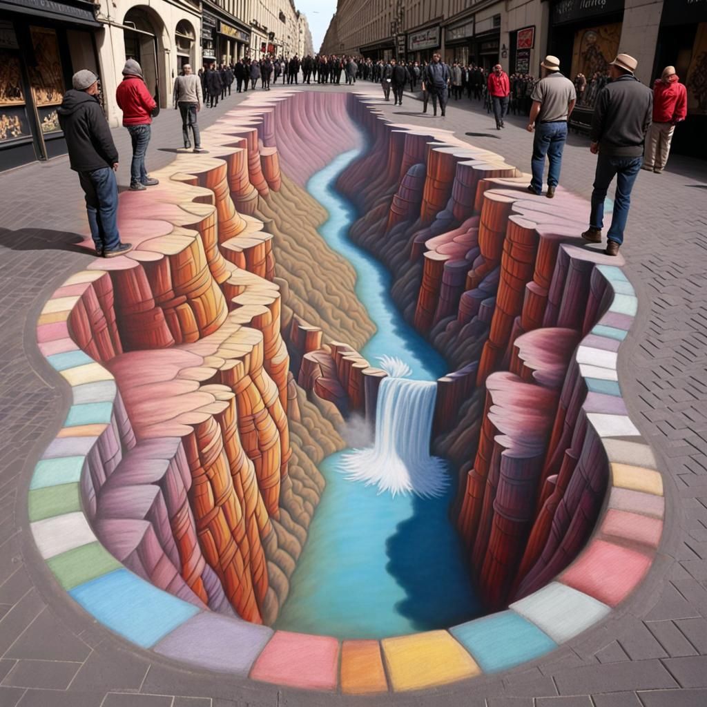 Sidewalk Chalk Canyon  by @Thomas