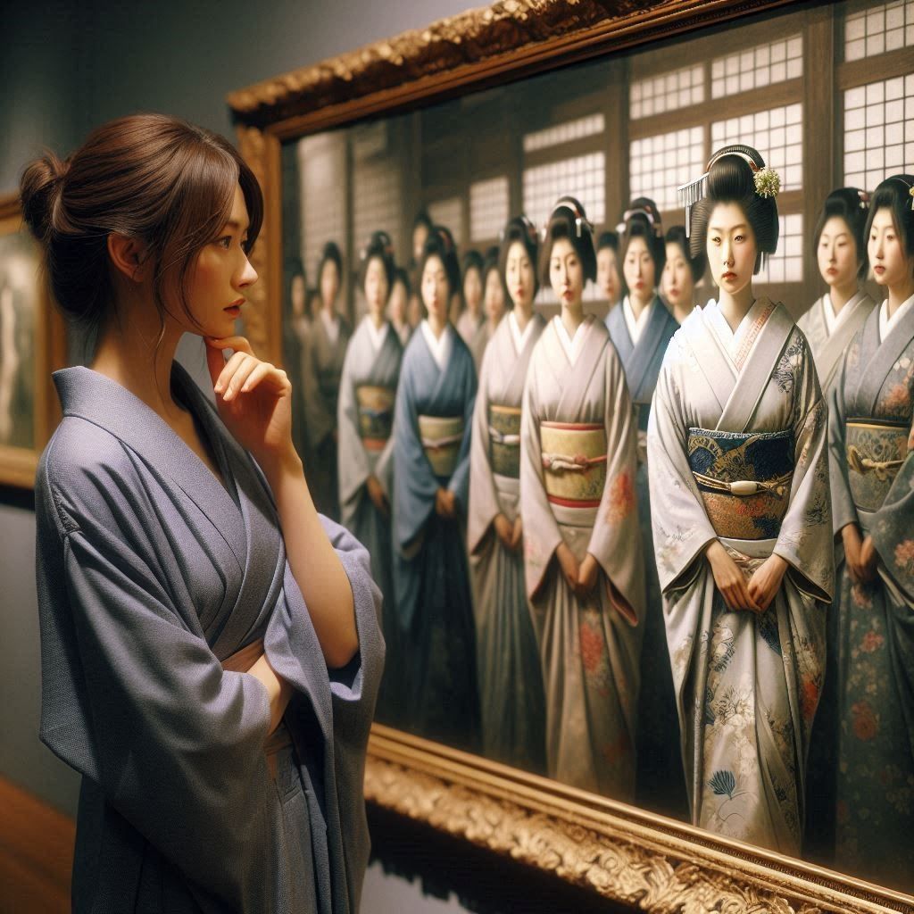 Admiring kimonos 🎀