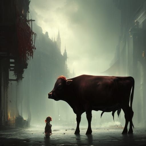 Edgy cow baby