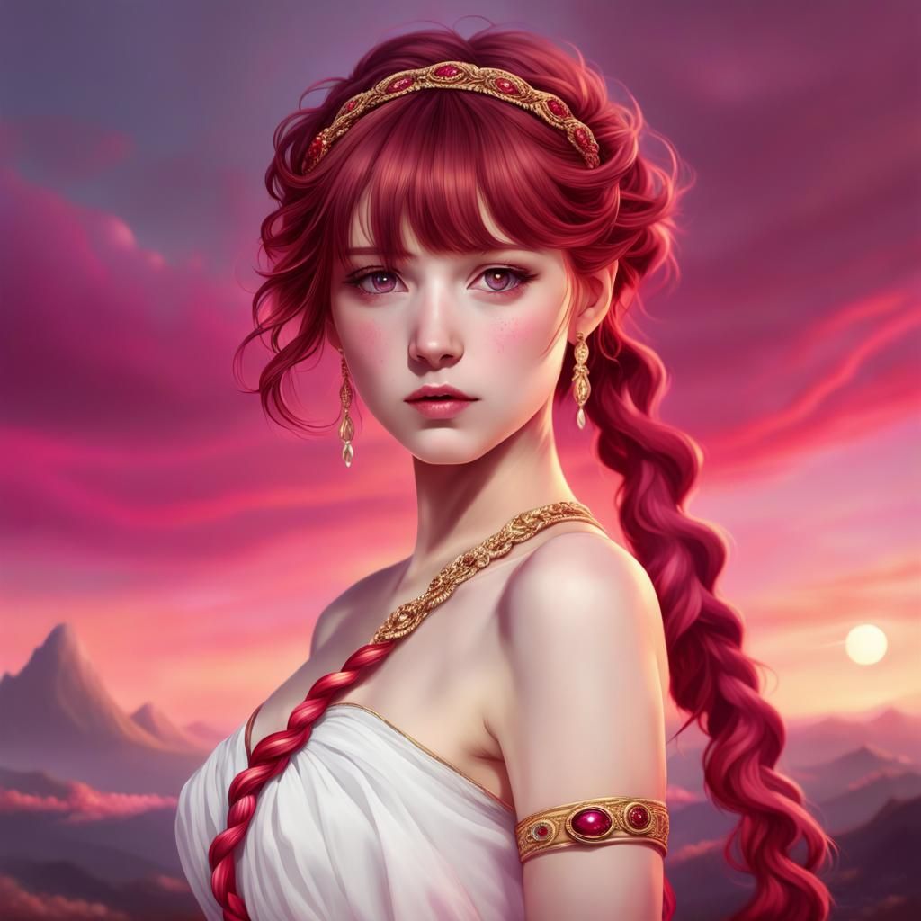 Portrait inspired by "Hikaru" (Magic knight rayearth)