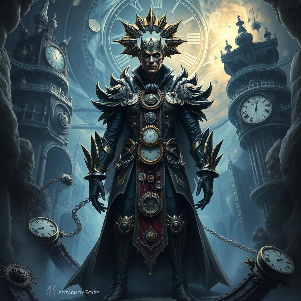 Introducing the villainous Chronos, a time-bending mastermind with control over the past, present, and ...  by @Elviira 