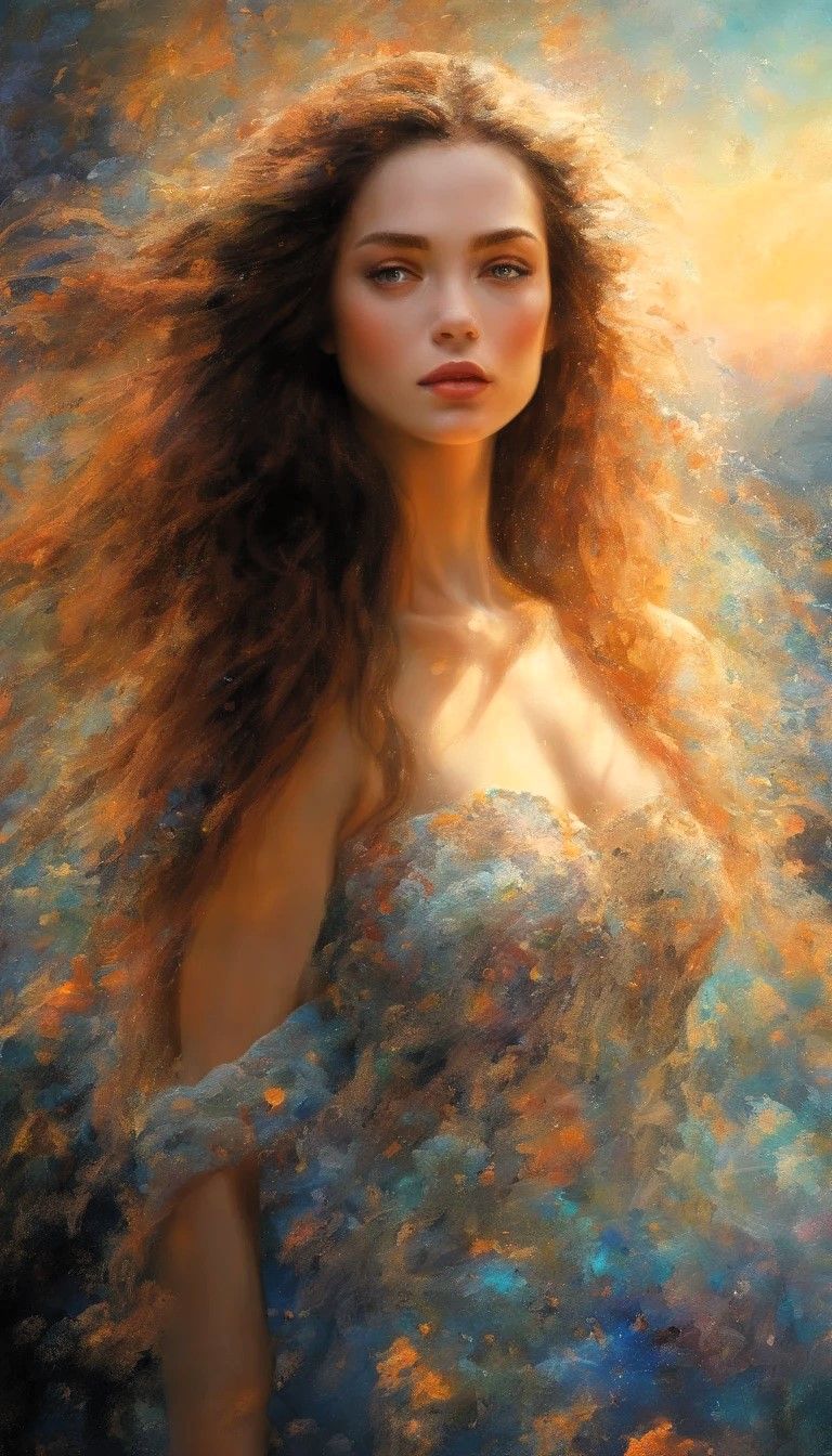 (Pointillism art style) Woman 1