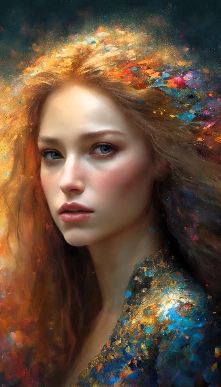 (Pointillism art style) Woman 3