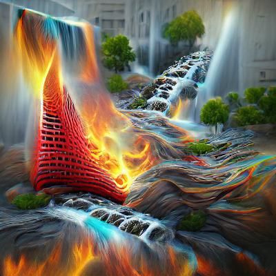 WAterfall of fire