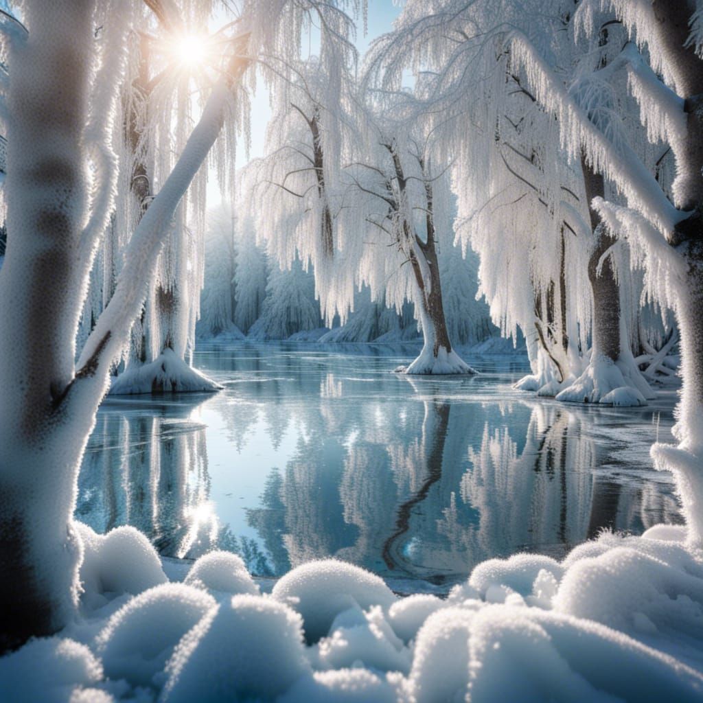 Frozen lake  by @epoccer
