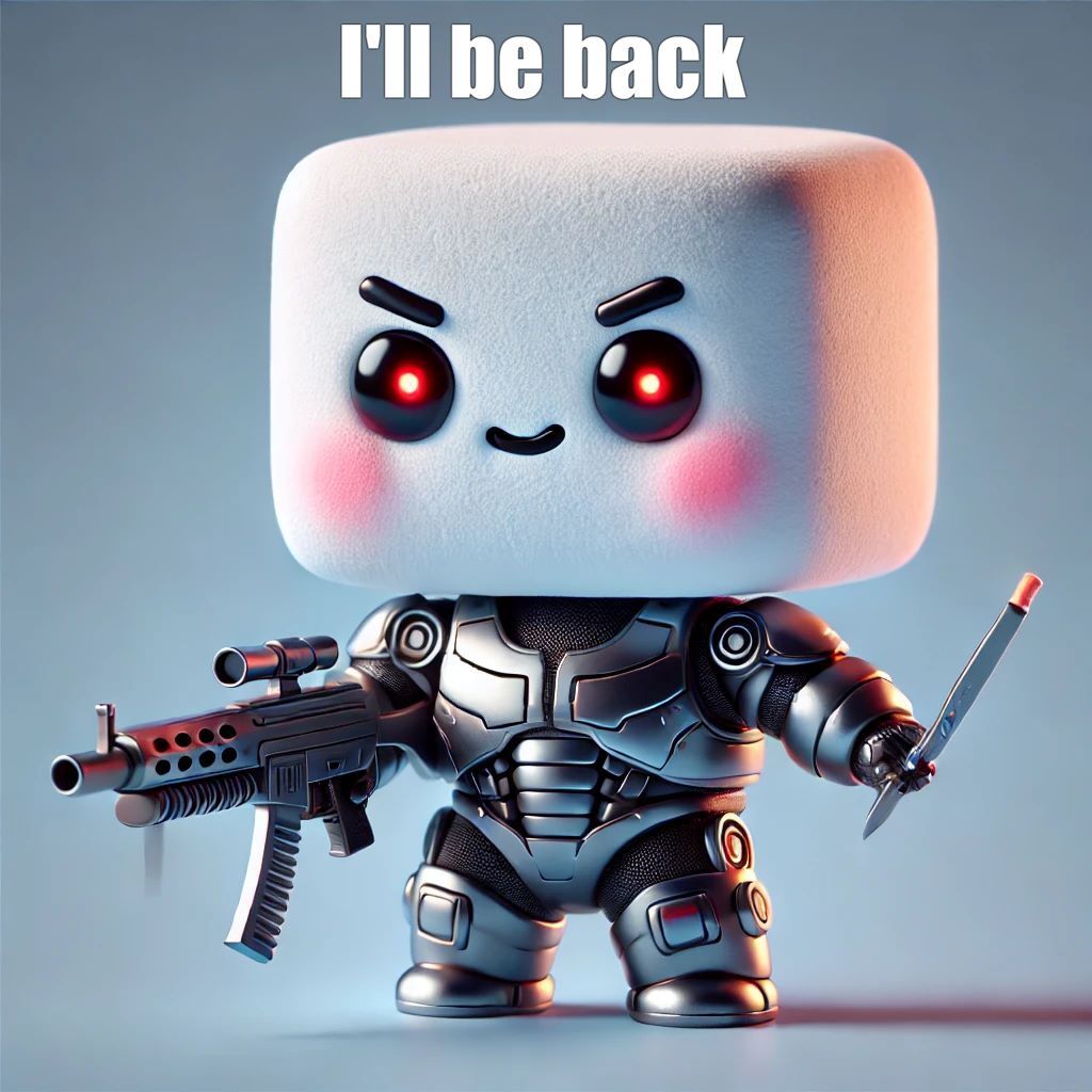 A cute marshmallow terminator is on the way! 🍭
