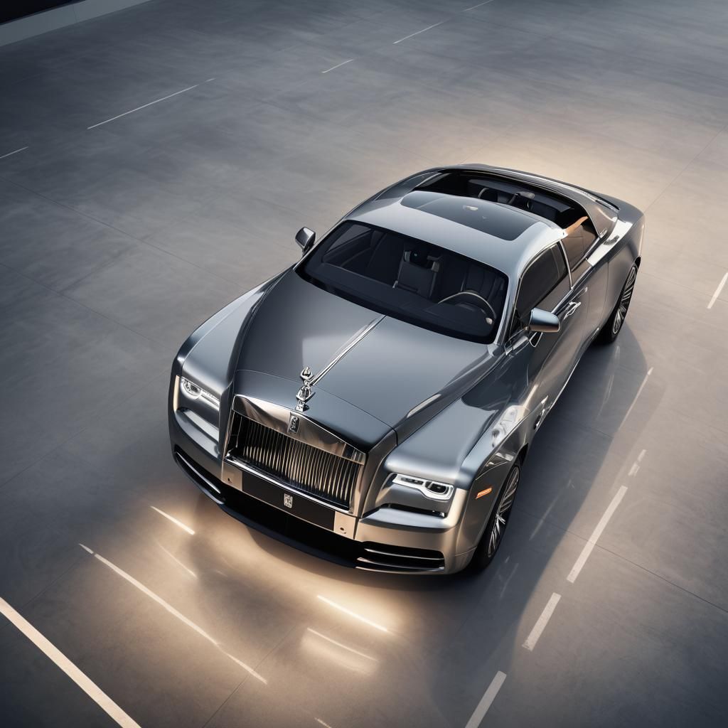 Luxurious Rolls Royce Concept Art in Digital Illustration St...