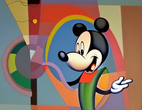 Geometric Mickey - AI Generated Artwork - NightCafe Creator