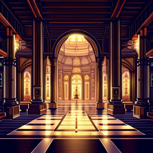 Pixel Cathedral - AI Generated Artwork - NightCafe Creator